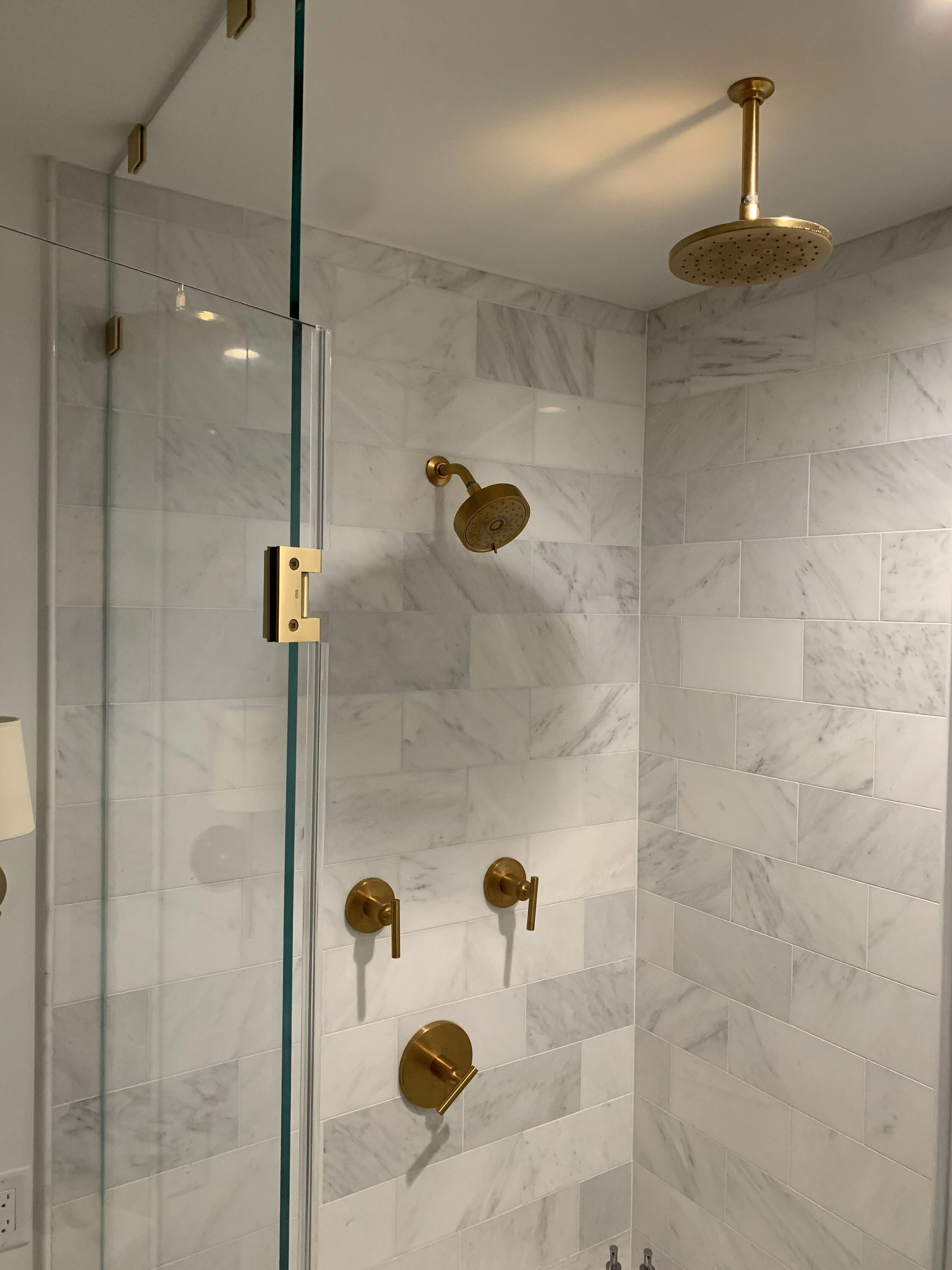 Shower Head, Diverter, and Rain Shower Install